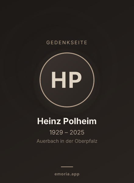 Gedenkportrait von Heinz Polheim