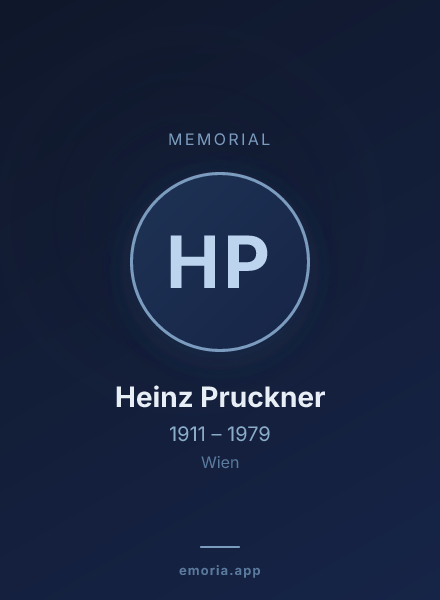 Memorial portrait of Heinz Pruckner