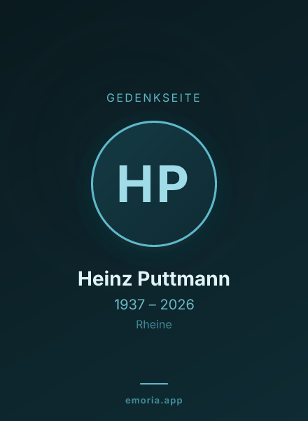 Gedenkportrait von Heinz Puttmann