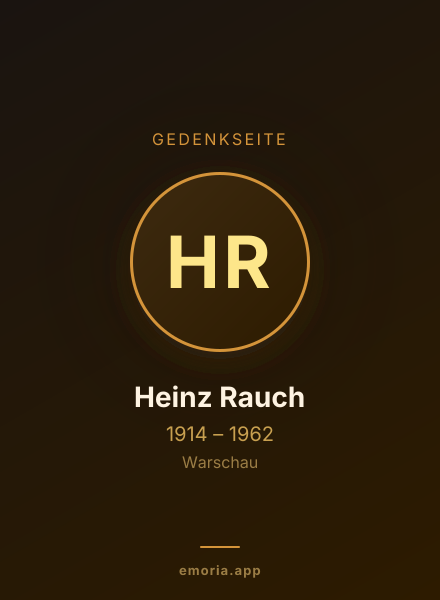 Gedenkportrait von Heinz Rauch
