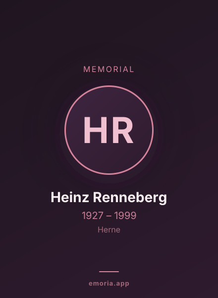 Memorial portrait of Heinz Renneberg