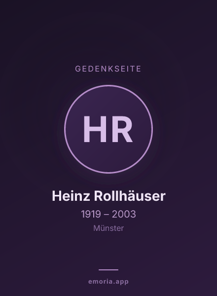 Gedenkportrait von Heinz Rollhäuser