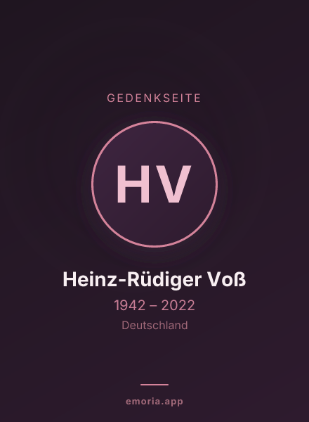 Gedenkportrait von Heinz-Rüdiger Voß