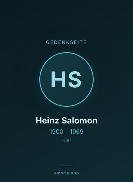 Gedenkportrait von Heinz Salomon