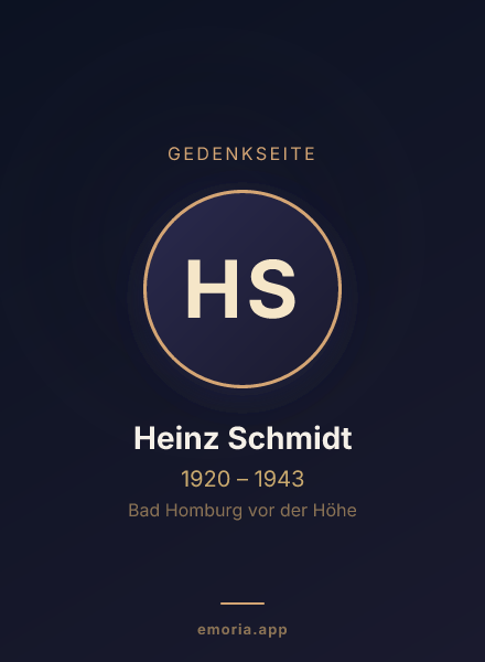 Gedenkportrait von Heinz Schmidt