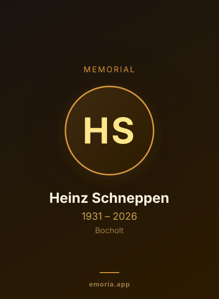 Memorial portrait of Heinz Schneppen