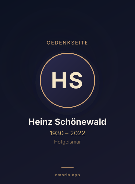 Gedenkportrait von Heinz Schönewald