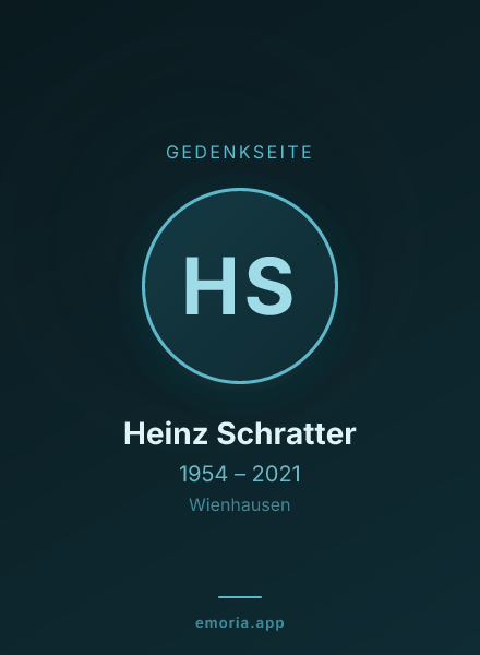 Gedenkportrait von Heinz Schratter