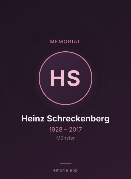 Memorial portrait of Heinz Schreckenberg
