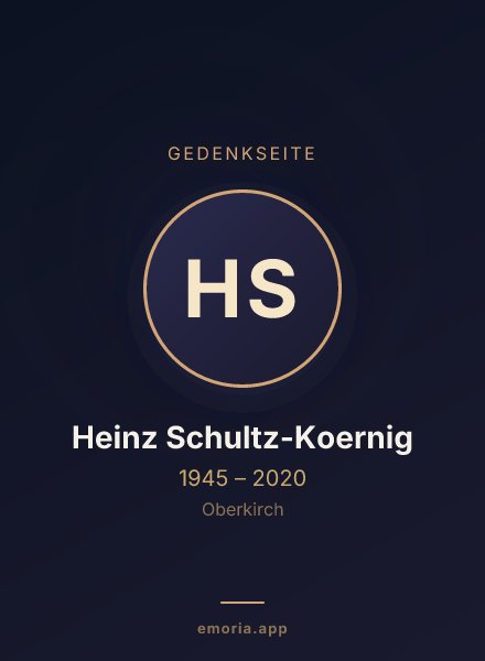 Gedenkportrait von Heinz Schultz-Koernig