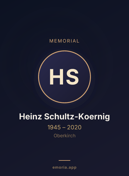 Memorial portrait of Heinz Schultz-Koernig