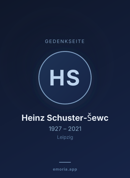 Gedenkportrait von Heinz Schuster-Šewc