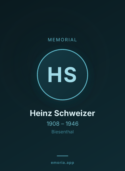 Memorial portrait of Heinz Schweizer