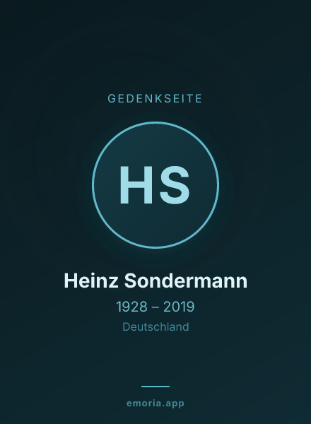 Gedenkportrait von Heinz Sondermann