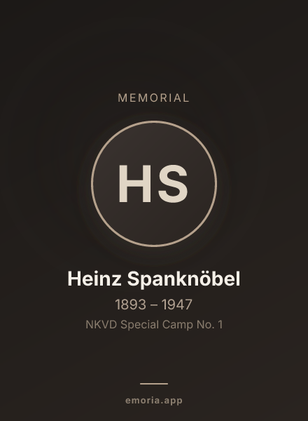 Memorial portrait of Heinz Spanknöbel