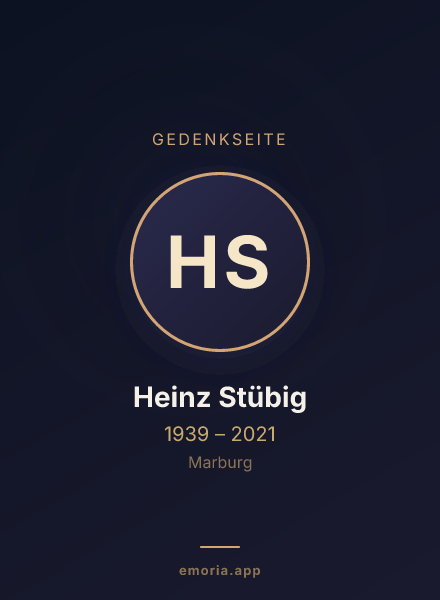Gedenkportrait von Heinz Stübig
