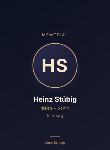 Memorial portrait of Heinz Stübig