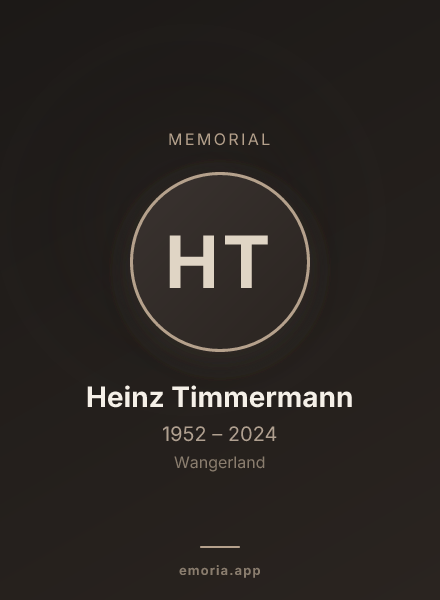 Memorial portrait of Heinz Timmermann