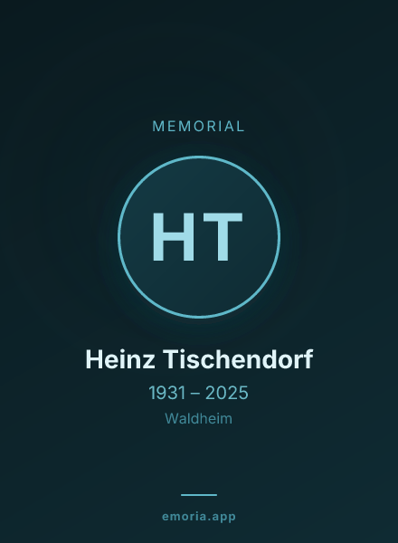 Memorial portrait of Heinz Tischendorf