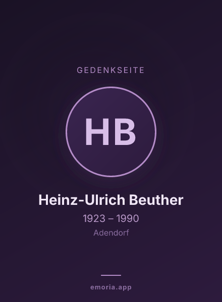 Gedenkportrait von Heinz-Ulrich Beuther