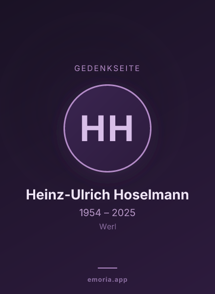 Gedenkportrait von Heinz-Ulrich Hoselmann