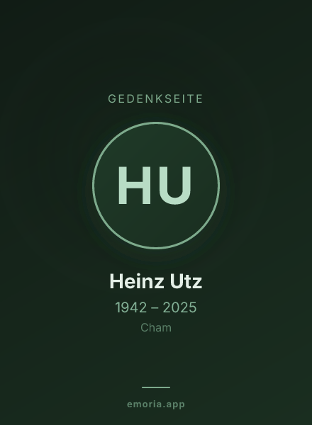 Gedenkportrait von Heinz Utz