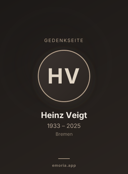 Gedenkportrait von Heinz Veigt