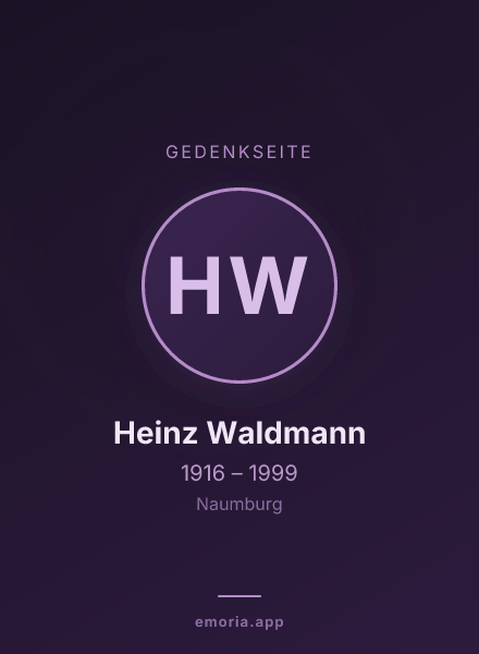 Gedenkportrait von Heinz Waldmann