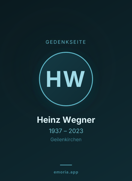 Gedenkportrait von Heinz Wegner