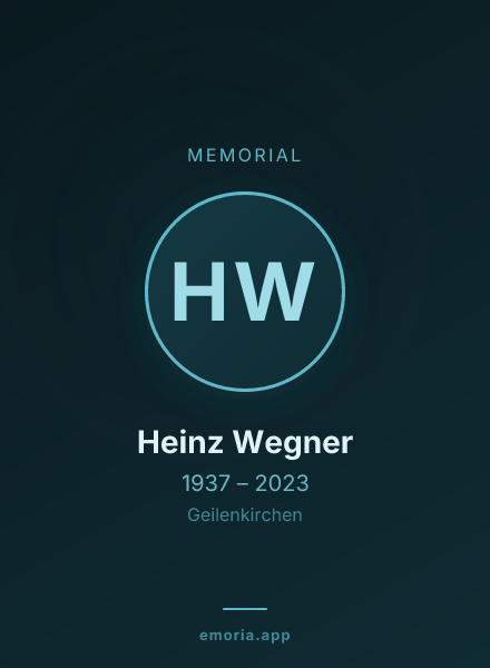 Memorial portrait of Heinz Wegner