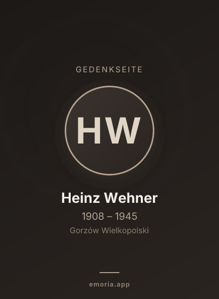 Gedenkportrait von Heinz Wehner