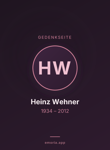 Gedenkportrait von Heinz Wehner