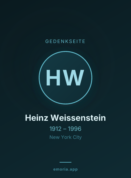 Gedenkportrait von Heinz Weissenstein