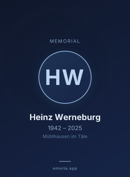 Memorial portrait of Heinz Werneburg
