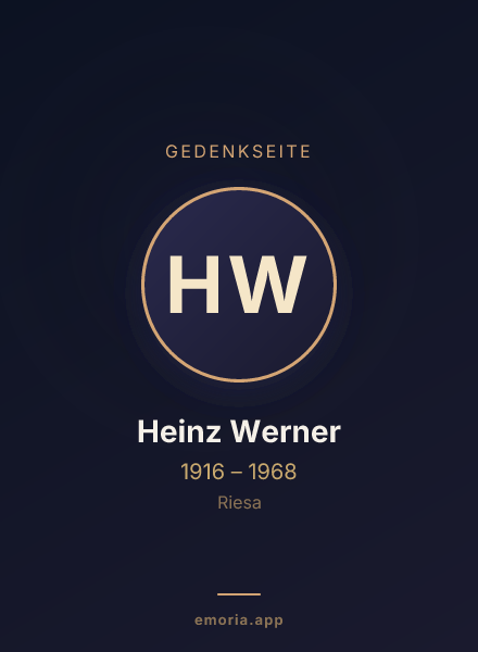 Gedenkportrait von Heinz Werner