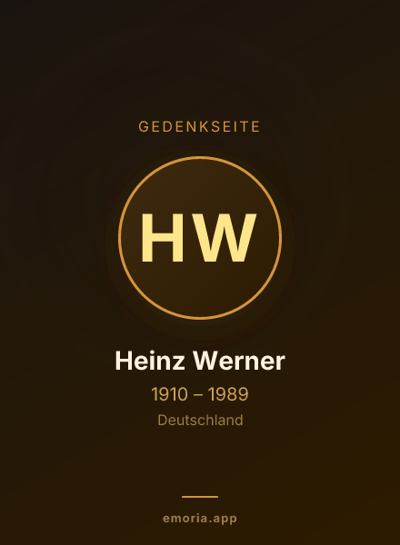 Gedenkportrait von Heinz Werner