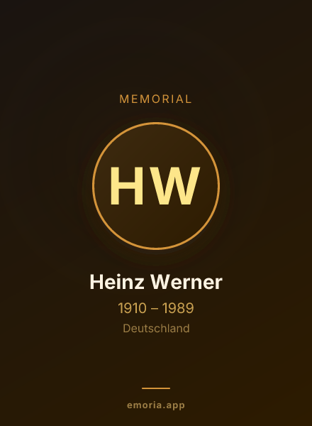 Memorial portrait of Heinz Werner