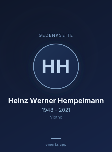 Gedenkportrait von Heinz Werner Hempelmann