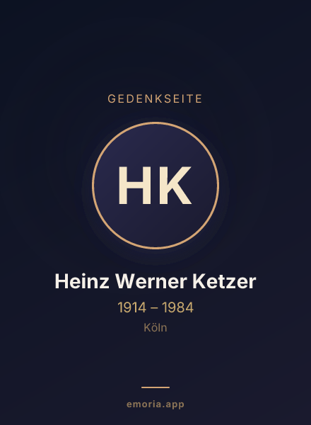 Gedenkportrait von Heinz Werner Ketzer