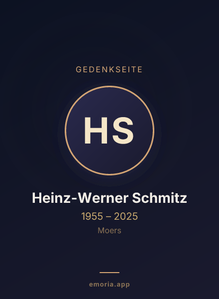 Gedenkportrait von Heinz-Werner Schmitz