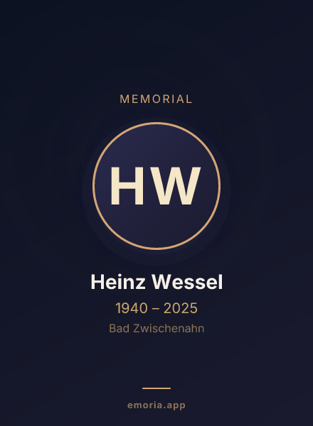 Memorial portrait of Heinz Wessel