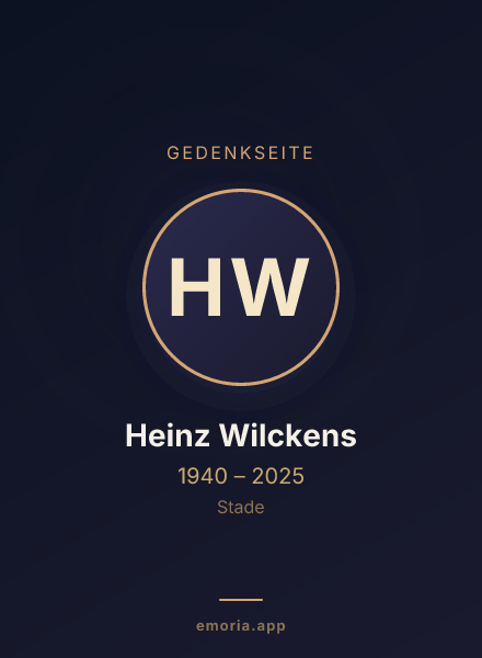 Gedenkportrait von Heinz Wilckens