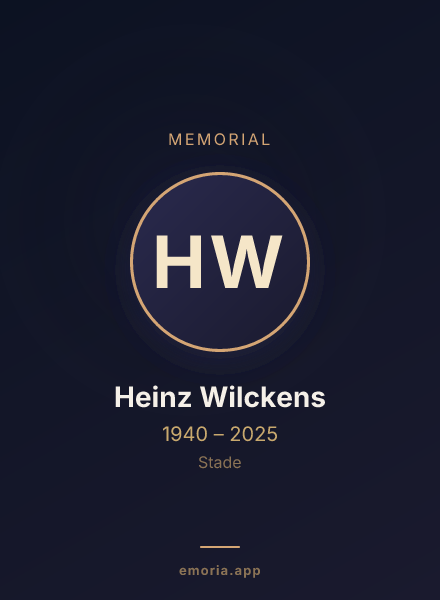 Memorial portrait of Heinz Wilckens