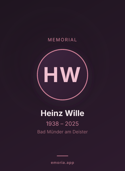 Memorial portrait of Heinz Wille