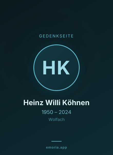 Gedenkportrait von Heinz Willi Köhnen