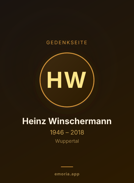 Gedenkportrait von Heinz Winschermann