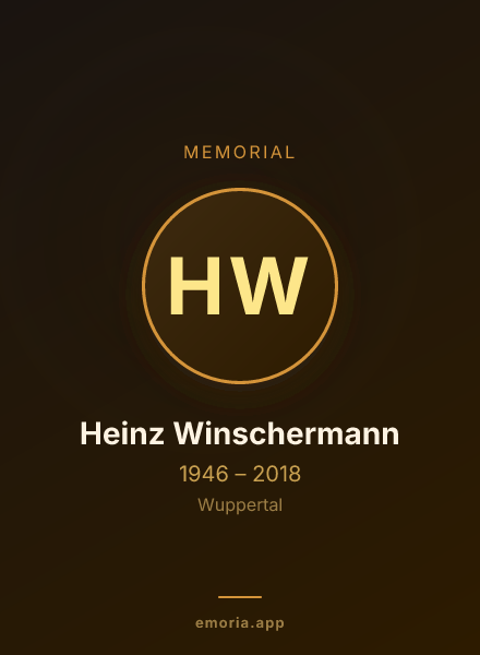 Memorial portrait of Heinz Winschermann