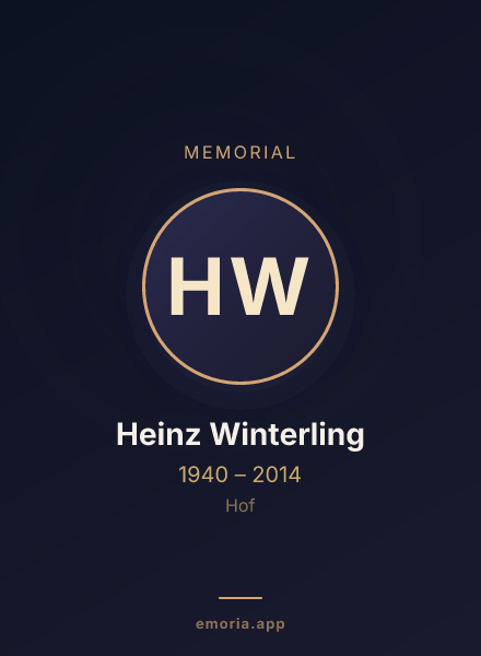 Memorial portrait of Heinz Winterling