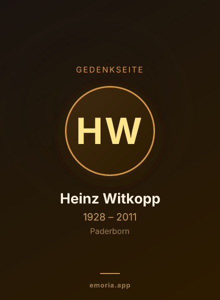 Gedenkportrait von Heinz Witkopp