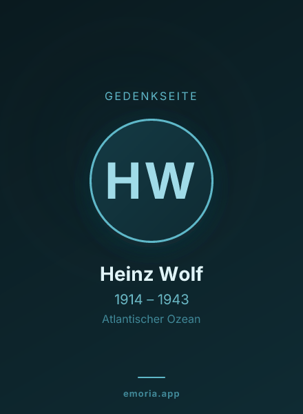 Gedenkportrait von Heinz Wolf